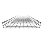 CHAROFIL MG-50-436EZ – Charola Tipo Malla / 66 mm Peralte / 400 mm Ancho / 3 m Longitud / 420 Cables Cat6 / Electro Zinc 15-20 μm / 9.84 ft Tramo