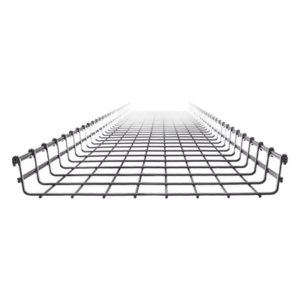CHAROFIL MG-50-436EZ – Charola Tipo Malla / 66 mm Peralte / 400 mm Ancho / 3 m Longitud / 420 Cables Cat6 / Electro Zinc 15-20 μm / 9.84 ft Tramo