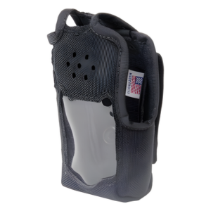 BEE ELECTRONICS INC 3199-B – Funda Protectora de Nylon / Lazo Ajustable para Cinto / Capuchón con Broches / Visor Frontal Transparente / Compatible con Radios Icom IC-F50/F60 Series
