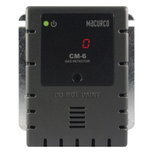 MACURCO - AERIONICS CM-6 – Detector y Controlador de CO / Pantalla Digital / Salida 4-20 mA / Relé SPDT 5 A / Rango 0-200 ppm / Activación 15-100 ppm
