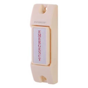 ENFORCER SECOLARM SS075 – Botón de Pánico / Contacto Momentáneo NO / 0.5 A a 12 VCC / Montaje Superficie o Pared / 76 mm x 23 mm x 15 mm