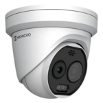 HIKVISION HM-TD1228T-2/G1/T3A – Cámara Turret IP Bi-espectral / Térmica 256×192 / Óptica 5 Megapixel / Detección de Temperatura -20°C a 650°C / Dual Light 30 m (98.4 ft) / IA Avanzada