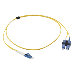 SIEMON FJ2-LCUSCUL-01 – Jumper de Fibra Óptica Monomodo / OS2 / XGLO / Riser / LC/UPC-SC/UPC Duplex / OFNR / Amarillo / 1 Metro (3.28 Pies)