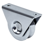 COMUNELLO 1150-9040-001 – Rueda para Puerta Corrediza / Acero Galvanizado 10 cm (3.9 in) / Capacidad 220 kg / Canal Tipo V / Montaje Inferior / 1 Rodamiento