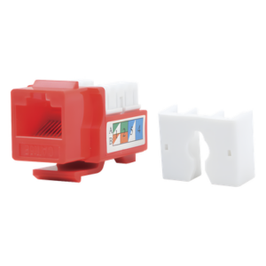LINKEDPRO BY EPCOM LP-KJ-505-RD – Módulo Jack Keystone / Cat5e / Terminación 110 / RJ45 / Sin Blindaje / Color Rojo