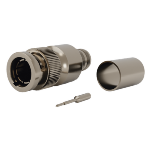 RF INDUSTRIES,LTD RFB-1707-R1 – Conector BNC Macho / 75 Ohm / Anillo Plegable / RG-11/U Grupo R1 / 25 mm / Níquel-Oro-Teflón