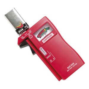 AMPROBE BAT-250 – Probador de Baterías / 9 Vcc / 1.5 Vcc / AA-AAA-C-D / Aguja Analógica / Indicador por Color