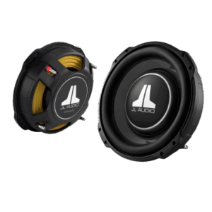 JL AUDIO 10-03044-00 – Subwoofer Thin-line / 10 Pulgadas / 400 W RMS / Bobina Dual 4 Ohmios / Montaje 3.5 pulgadas / Rango 25 a 200 Hz