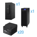 CYBERPOWER HSTP3T20K100P-5MIN-STARTUP – UPS Trifásico de 20 kVA/18 kW, Topología Online Doble Conversión, Voltaje de 208/220 Vca de L-L, Respaldo de 5 Minutos al 100% de Carga, Incluye Módulo y Banco de Baterías