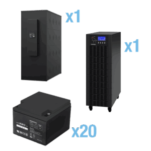 CYBERPOWER HSTP3T20K100P-5MIN-STARTUP – UPS Trifásico de 20 kVA/18 kW, Topología Online Doble Conversión, Voltaje de 208/220 Vca de L-L, Respaldo de 5 Minutos al 100% de Carga, Incluye Módulo y Banco de Baterías