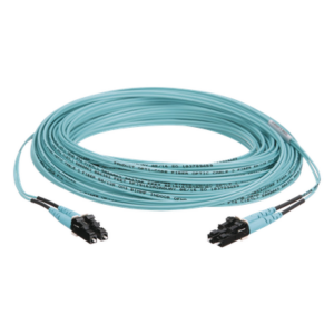 PANDUIT FX2ERLNLNSNM015 – Jumper de Fibra Óptica / OM3 50/125 / LC-LC Dúplex / OFNR Riser / Aqua / 15 m (49.21 pies)