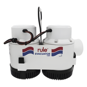 RULE 7700D – Bomba de Evacuación / 7700 GPH / 12 VCD / Doble Motor / Acero Inoxidable / Grado Marino