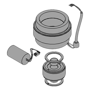 FAAC 63003161 – Estator para operador de puerta / Condensador 18 µF integrado / Compatible FAAC 844 / 230V AC / Uso residencial y comercial