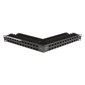 SIEMON Z6AS-PNLA-U48K – Patch Panel / Blindado / Cat 6A / 48 Puertos / 1U / Angulado / PoE+