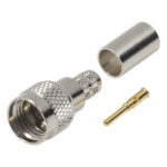 RF INDUSTRIES,LTD RFU-600-1X – Conector Mini-UHF Macho / 50 Ohm / Anillo Plegable / LMR-240, RG-8/X, Belden 9258 / 0.24 m (0.8 ft) Cable
