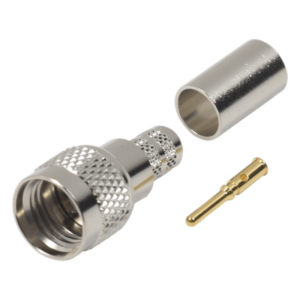 RF INDUSTRIES,LTD RFU-600-1X – Conector Mini-UHF Macho / 50 Ohm / Anillo Plegable / LMR-240, RG-8/X, Belden 9258 / 0.24 m (0.8 ft) Cable