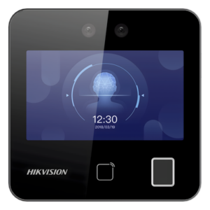 HIKVISION DS-K1T343EFWX-B/S – Terminal de Reconocimiento Facial y Control de Acceso / Pantalla Táctil 4.3 pulgadas / Wi-Fi / Facial, Huella, Tarjeta y QR / 1500 Rostros / Batería de Respaldo / Videoportero / Cumplimiento LFT
