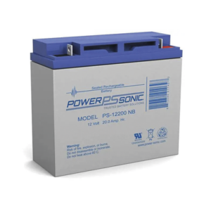 POWER SONIC PS-12200-NB2 – Batería de Respaldo AGM/VRLA / 12V / 20Ah / Terminales NB2 / Vida Útil 5 Años / Caja ABS Resistente