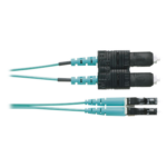 PANDUIT FZ2ERLNSNSNM002 – Jumper de Fibra Óptica / OM4 50/125 / LC-SC Duplex / OFNR Riser / Aqua / 2 m (6.56 pies)