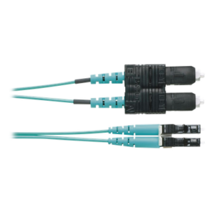 PANDUIT FZ2ERLNSNSNM002 – Jumper de Fibra Óptica / OM4 50/125 / LC-SC Duplex / OFNR Riser / Aqua / 2 m (6.56 pies)