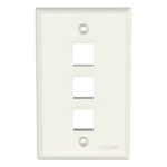 PANDUIT NK3FNIW – Placa de Pared Vertical / 3 Puertos Keystone / ABS / Blanco Mate / 2.75 x 4.5 pulg.