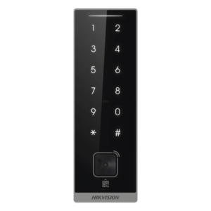 HIKVISION DS-K1105EMKB-QR – Teclado Esclavo de Control de Acceso / Lector Dual MIFARE 13.56 MHz y PROX EM 125 KHz / Bluetooth y Códigos QR / PIN Táctil / RS-485 Wiegand OSDP / Rango Térmico -40°C a 65°C