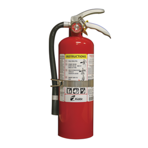 KIDDE PRO5MPV – Extintor desechable / polvo químico seco multipropósito / UL 3-A,40-B:C / 5.5 lb / soporte metálico incluido / paquete de 6