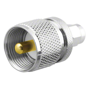 RF INDUSTRIES,LTD RSA-3456 – Adaptador en Línea / SMA Macho a UHF Macho PL-259 / Cuerpo Bronce Niquelado / Contacto Oro / Aislante Teflón