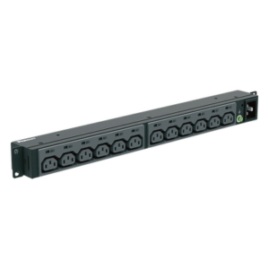 PANDUIT P12B46M – PDU Básico para Rack / 13 Contactos IEC C13 / 20 A / 220 Vca / Instalación Horizontal 1U / Cable 3 m (9.8 ft)