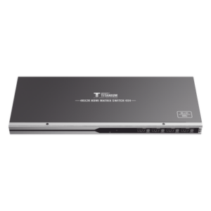 EPCOM TITANIUM TT-414-V2.0 – MATRICIAL 4 x 4 / 4 Entradas y 4 Salidas en HDMI /  4K × 2K @ 60Hz / 18Gbps / HDMI 2.0 / HDCP 2.2 / 3D / Conmutación por Botón, RS232 o Control Remoto / IDEAL PARA CENTROS DE MONITOREO, COMPARACION Y ANALISIS.