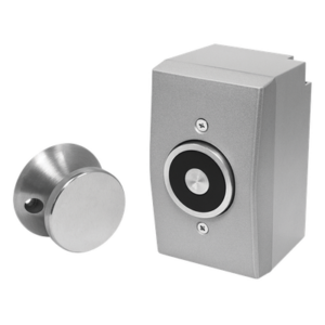 ENFORCER SECOLARM DH-151SQ – Retenedor de Puerta Electromagnético / Montaje Superficial / 33 lbs / 3 Voltajes / Sin Magnetismo Residual / Interior