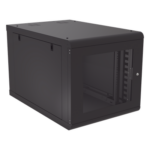 LINKEDPRO SR-1912-GN2DG – Gabinete de Pared 12U / Profundidad Ajustable 930 mm / Acero Reforzado ANSI/TIA / Carga 100 kg / Cristal Templado / 4 Postes Ajustables
