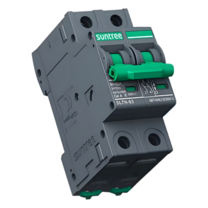 SUNTREE SL7N63C20/2P – Interruptor Termomagnético DC / 2 Polos / 20 A / 800 Vcc / Curva C / 6 kA / Riel DIN