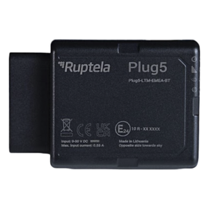 RUPTELA PLUG5 – Localizador GPS Vehicular / LTE Cat4 y LTE-M / Respaldo 2G / OBD Plug & Play / BLE 5.1 / Batería Interna 9-30 V DC