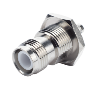 RF INDUSTRIES,LTD RP-1212-C – Conector TNC Hembra Inverso / Chasis Anillo Plegable / Cable RG-58/U / Bronce Niquelado / Contacto Oro