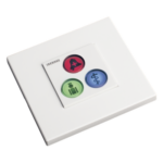 IBERNEX NX0392 – Módulo de Botones para Llamada Paciente-Enfermera / 3 Teclas Iluminadas / Lector RFID 125 KHz / BUS RS485 / Instalación Empotrada 2x2 pulgadas o Superficie