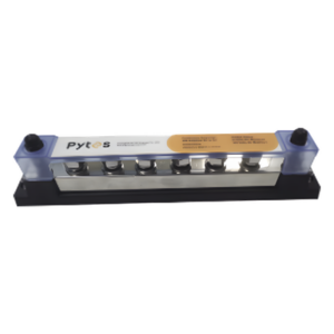 PYTES BUSBAR600A – Bloque de Terminales / 6 Líneas / 600 A / 52 VDC o 300 VAC / Cobre Estañado 8x25 mm / IP con Cubierta