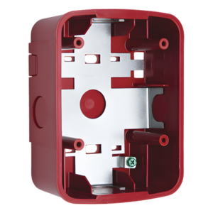 SYSTEM SENSOR SBB-SPR-L – Caja de Montaje en Pared y Techo / Para Bocina y Bocina con Estrobo / Color Rojo / Compatible Serie L