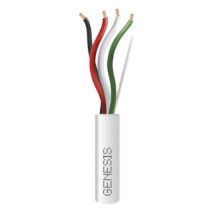GENESIS 2115-1101/1000 – Cable para Alarma / 4x18 AWG / Riser / 305 m (1000 ft) / UL 1666 / FT4 / Blanco