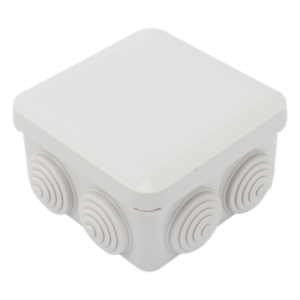 PRECISION PST-0808-ER – Caja de Derivación Estanca / 7 Glándulas de Goma / IP55 / 89 x 89 x 50 mm / -40 a 120°C / Protección EMI