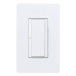LUTRON ELECTRONICS MRF2S8SDVWH – Interruptor Inalámbrico Maestro / 8 A / 120-277 V / Sin Neutro / Ventiladores 1/10 HP / Multipunto 9 Companion / Hub Vive