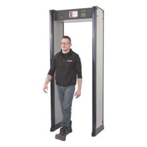 RANGER SECURITY DETECTORS INTELL-218-ZIR – Arco Detector de Metales / 18 Zonas de Detección / Sensor IR Antifalsas Alarmas / Certificación FAA / Cumplimiento NILECJ 0601.00 Niveles 1-5 / Anclaje para Piso