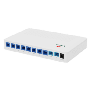 V-SOL V1809PU – Splitter Activo 1x8 para Alimentación de 8 Dispositivos POF, 1 Puerto de cascadeo para continuidad, puertos SC/UPC
