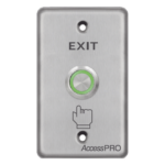 ACCESSPRO APBIVC – Botón de Salida con Aro Luminoso / Verde / IP65 / Aluminio / NO,COM,NC / 12-24 VCC