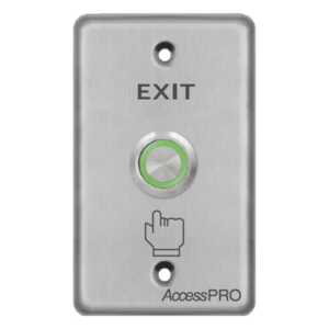 ACCESSPRO APBIVC – Botón de Salida con Aro Luminoso / Verde / IP65 / Aluminio / NO,COM,NC / 12-24 VCC