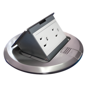 THORSMAN TH-MCPR-A – Mini Caja de Piso Redonda / Acero Inoxidable / 2 Contactos / 15 A ANCE / 150x150x70 mm / 0.92 lb / 5.9x5.9x2.8 pulg