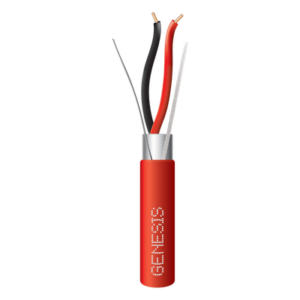 GENESIS 4406-1104 – Cable para Alarmas de Incendio / 2x16 AWG / Blindado / Riser FPLR / 305 m (1000.7 ft) / PVC Rojo