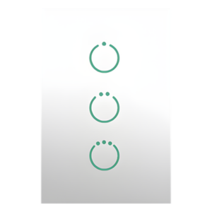 SMARTHOME BY EPCOM MHS513 – Interruptor Táctil Z-Wave Plus / 3 Circuitos / Alimentación Universal AC 85-260V / Frecuencias Multi-Región / Protección Sobrecorriente