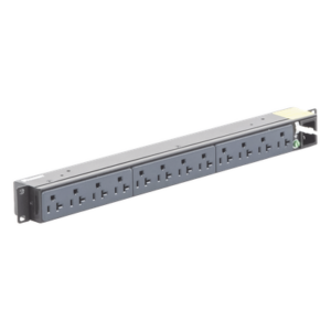 PANDUIT P12B01M – PDU Básico para Rack / 12 Contactos NEMA 5-20R / Entrada NEMA 5-15P / 15A / 120 Vca / Montaje Horizontal 1U / 19 in