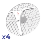 MIKROTIK RBLHGG-5ACD-XL4PACK – CPE y PtP 5GHz / 802.11ac / 867 Mbps / Antena Rejilla 27 dBi / Polarización Dual / Gigabit Ethernet / Pack 4 Unidades